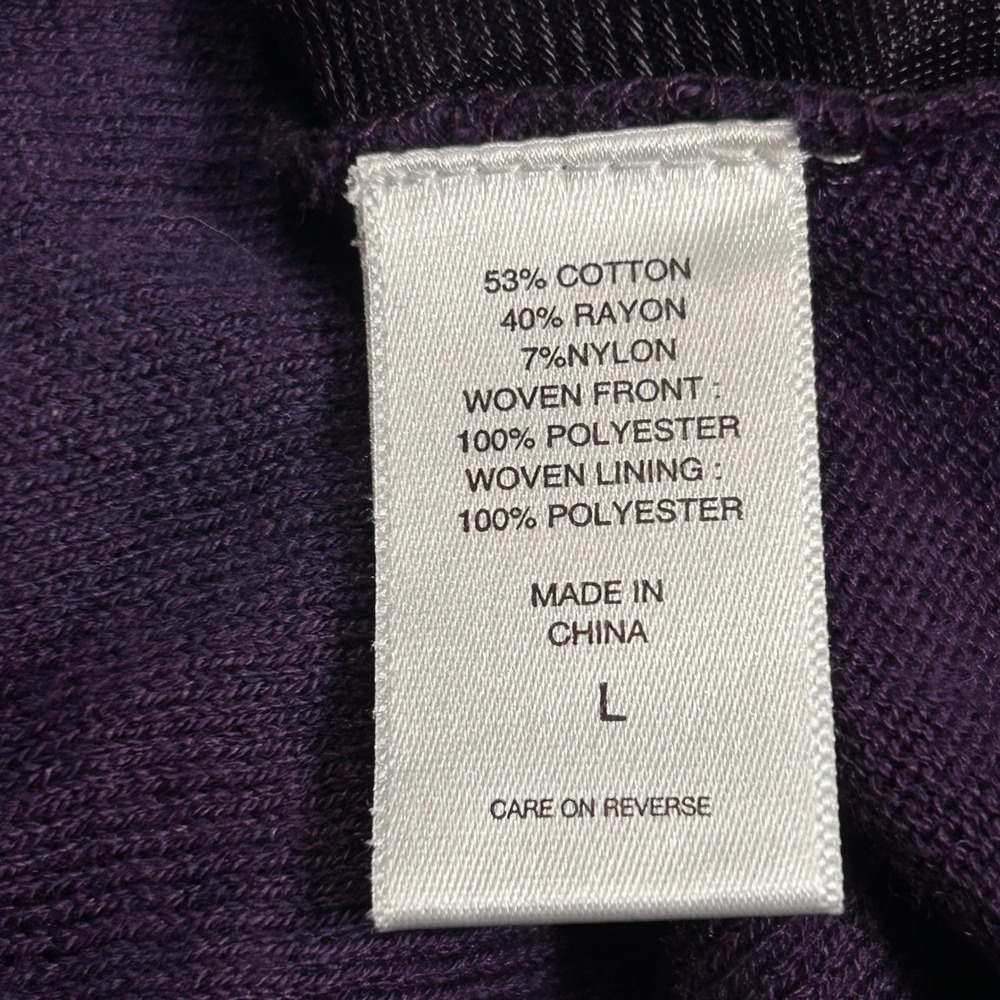 New York & Company Purple Rosette 3D Floral Button Front Cardigan Sweater NEW - Picture 6 of 8